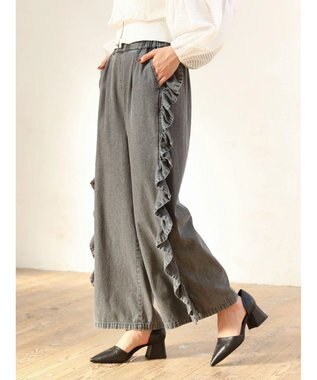 Green Parks ■ＥＳＣＡＲ　デニムサイドラッフルパンツ