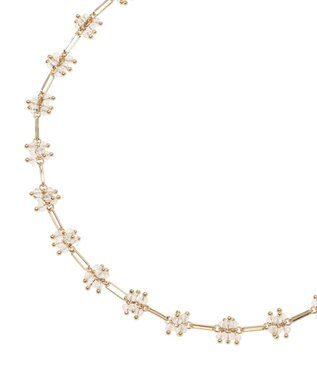 earth music&ecology クリアビーズポイントネックレス Gold