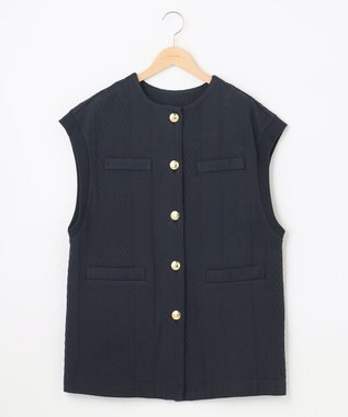 SHARE PARK LADIES 【洗える】ケーブルジャガード ジレ