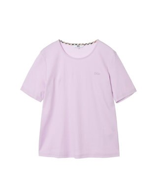 DAKS ロゴ刺繍ベーシックTシャツ ライトパープル