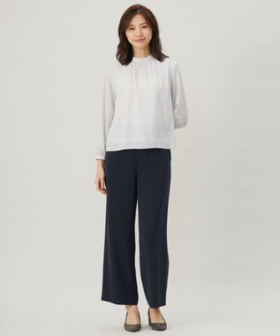 J.PRESS LADIES 幾何プリント モックネック カットソー ホワイト系5