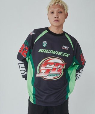 WEGO レーシングロゴメッシュT（LS） ブラック