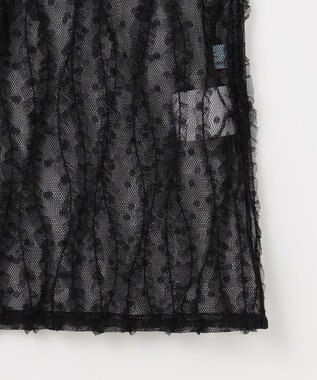 組曲 【前後着用可】チュールフリル ブラウス ブラック系