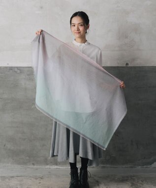 POLS 播州織 極細コットンストール Sサイズ チャコール