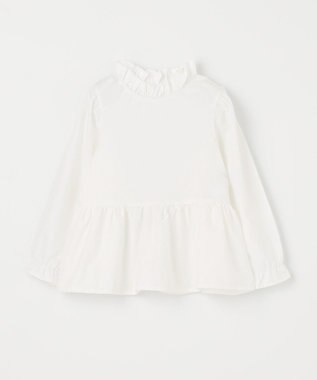 ANY KIDS ニットベストレイヤードチュニック 千鳥ジャガード×エクリュ