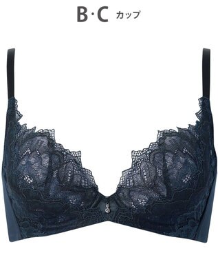 WACOAL 【ハグするブラ】 ブラジャー 体温を感知してカラダになじむ 谷間メイク 脇高設計 レディース BXB418 /ワコール グレイッシュブルー