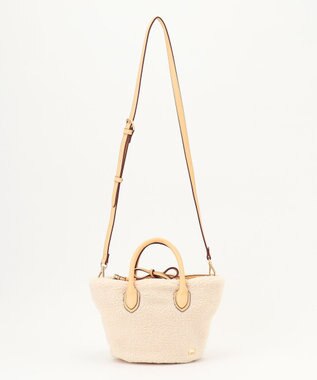 LA BAGAGERIE エコファー　バケツハンドバッグ オフホワイト