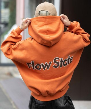 WEGO 【ユニセックス着用ITEM/裏起毛】バルーンクロップドグラフィックプルパーカー ダークオレンジ