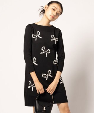 【洗える】RIBBON PARTY ニットドレス