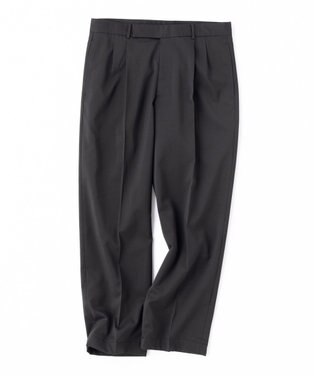 UNFILO MENS ウールライク ワイドパンツ ブラック