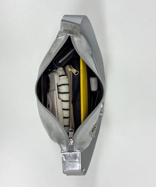 russet ソフトレザーラウンドショルダーバッグ【シルバー】(CE-1470-WEB) Silver