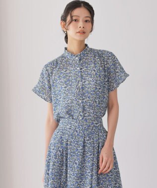 組曲 S 【先行予約】フラワーガーデンプリント ブラウス