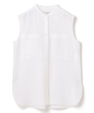 BEIGE， BASILE / バンドカラーシャツ White