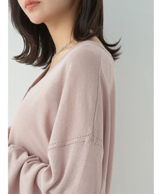 earth music&ecology シアーカーディガン Pink