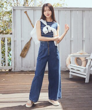 earth music&ecology ワイドシルエットシアーシャツ Off White