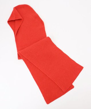 BEIGE， 【洗える】BERTAINA / コットンフーディマフラー Red Orange