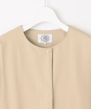 J.PRESS LADIES 【洗える】ソロテックス ドライツイル ノーカラー コート ベージュ系