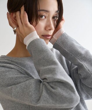 UNFILO L 【洗える】シアーカフスインナー ホワイト