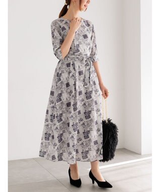 Te chichi マップパターンプリントワンピース