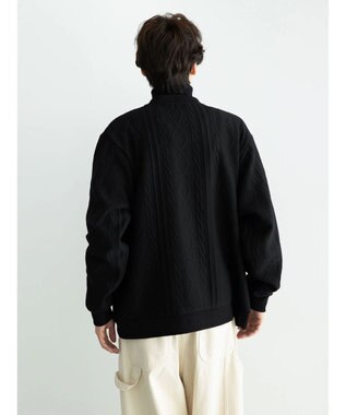 CRAFT STANDARD BOUTIQUE ケーブル柄カットカーディガン1 Black