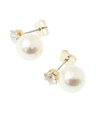 Green Parks ・ＨＡＬＦ　ＴＩＭＥ　ピアス・パールネックレスセット White