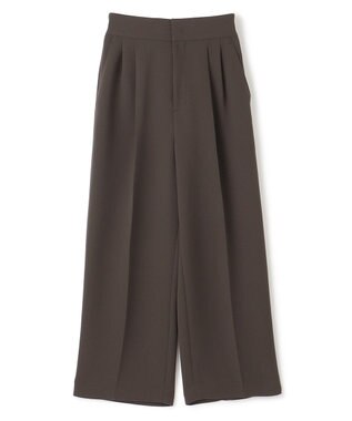 uncrave 【防シワ・洗濯機洗い可】ウォッシャブル ダブルクロス ワイドパンツ チャコール