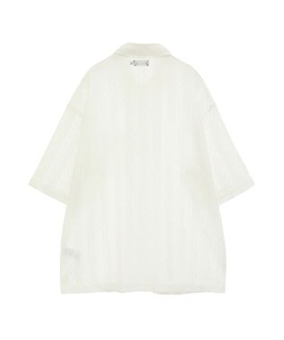 CRAFT STANDARD BOUTIQUE レースオープンカラーシャツ White