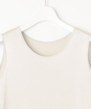 23区 S 【洗える】サテン タンクトップ ライトグレー系