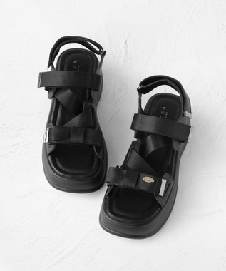 TOCCA CROSSING RIBBON SPORTS SANDALS サンダル ブラック系