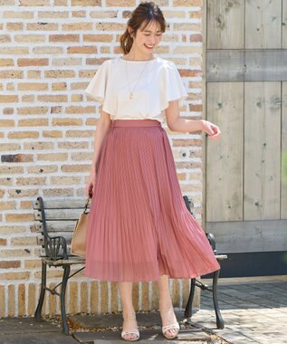 ANY SIS 【接触冷感】360°好印象フリルスリーブ カットソー アイボリー