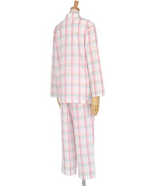 ワコール／睡眠科学 パジャマ 長袖 長ズボン 綿混(本体) 上下セット 前開き レディース YDX342 睡眠科学／ワコール ピンク