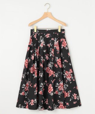 組曲 ローズシックプリント スカート ブラック系5