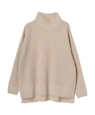 Green Parks ｍｏｋｏモール畦ニット前後差プルオーバー Off White