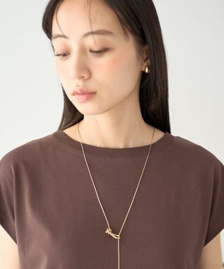 earth music&ecology 【遮熱・接触冷感・UVカット】フレンチスリーブTシャツ Brown