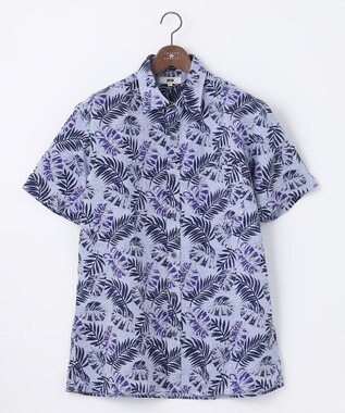 JOSEPH ABBOUD 【キングサイズ】リヨセルリーフ 半袖シャツ パープル系5