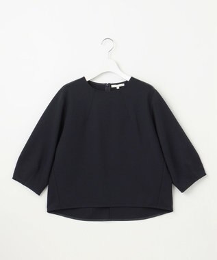 自由区 L 【セットアップ対応・洗える】ブークレダンボール カットソー ネイビー