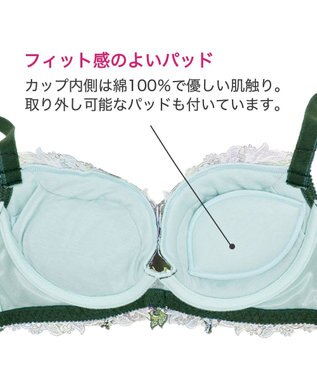 BRADELIS New York 【BRADELIS New York】ナオミステップ２ブラ23S1 バストを寄せて丸い女性らしい谷間をつくる グリーン