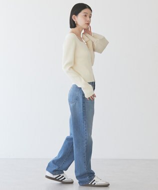 AMERICAN HOLIC スクエアリブニットカーディガン Ivory