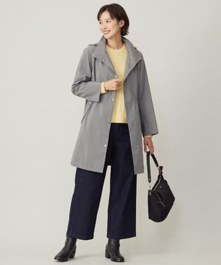 J.PRESS LADIES 【洗える】9ozストレッチ デニム ワイド パンツ インディゴ系