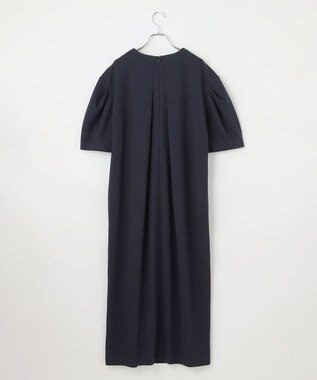#Newans 【セレモニーにも/洗濯機可】パフスリーブロングワンピース​ ネイビー