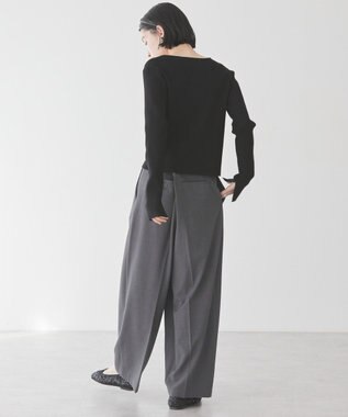 AMERICAN HOLIC スクエアリブニットカーディガン Black