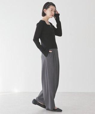 AMERICAN HOLIC スクエアリブニットカーディガン Black