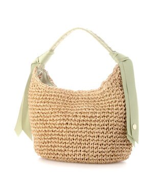 UNBILLION カシュカシュ cachecache / 下がりグログランクロッシェ2wayミニトート グリーン