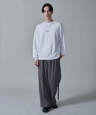 WEGO 【２点セット】アクセ付きフォトグラフィックプルオーバー ホワイト