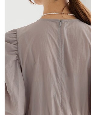 Te chichi スリーブリボンロングワンピース グレー