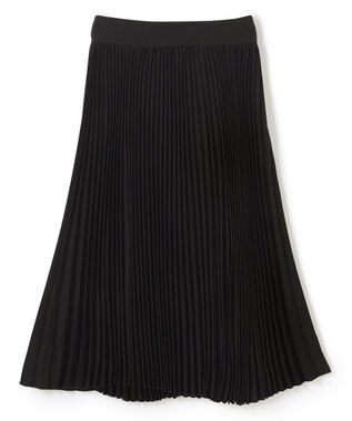 JOSEPH ノーブルサテン　プリーツスカート Black