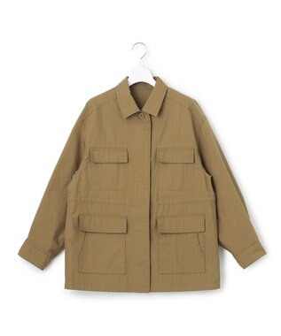 23区 L 【SLOW/一部店舗限定】ハイカウントギャバ ミリタリージャケット モスグリーン系