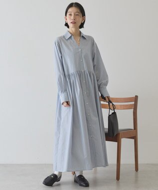 AMERICAN HOLIC 【イージーケア】ギャザーシャツワンピース