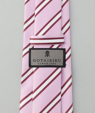 GOTAIRIKU GOTAIRIKU別注【日本製】シルク ネクタイ_ストライプ柄 ライラック系1
