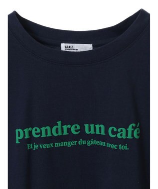 CRAFT STANDARD BOUTIQUE 発泡プリントロゴＴシャツ Navy